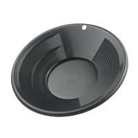 BJK IMPORTS 8” Plastic Gold Pan with Dual Riffles GP8 (Black)