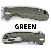 Honey Badger Wharncleaver Flipper Knife [Colour: Green] [Material: 8Cr13Mov] [Size: Large] YHB1033