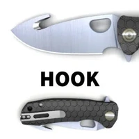 Honey Badger Hook Flipper Knife [Colour: Orange] [Material: 8Cr13Mov] [Size: Large] YHB1256