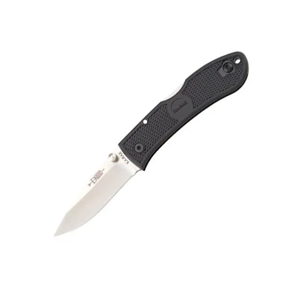 KA-BAR - 4072 Mini Dozier Folding Hunter 2-1/4″ Satin Plain Blade, Black