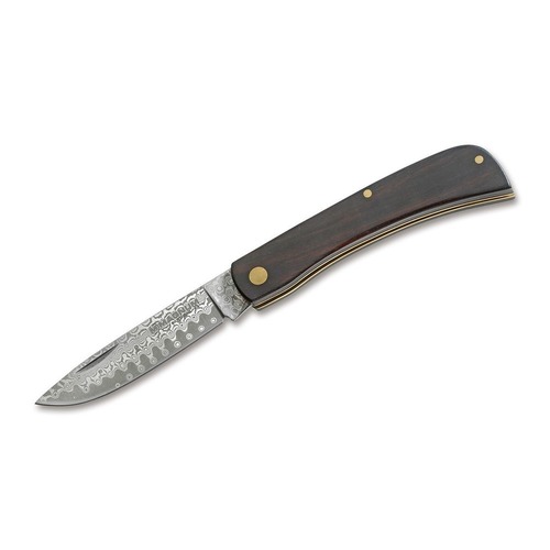 Magnum By Boker Ebony Rangebuster Damascus Folding Knife 116-MB01RY140DAM