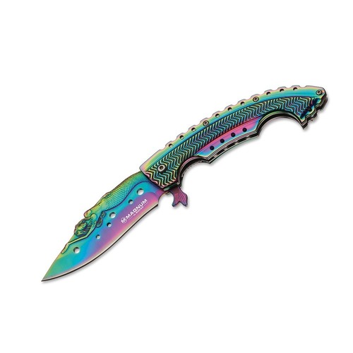 Magnum By Boker Rainbow Mermaid Folding Knife 123-MB01LG318