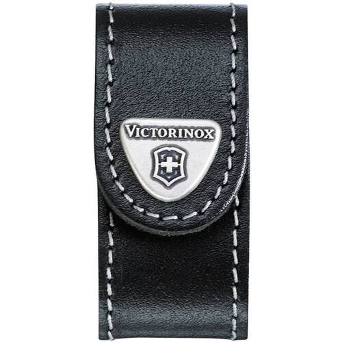 VICTORINOX BLACK LEATHER POUCH 58 MM 2-4 LAYERS