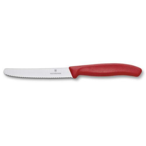 Victorinox Swiss Classic Round Tip Serrated Steak Knives 11cm Red 6.7831