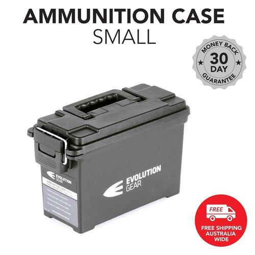 EVOLUTION GEAR Small Ammunition Box Weatherproof Ammo Case / Dry Box (Black)