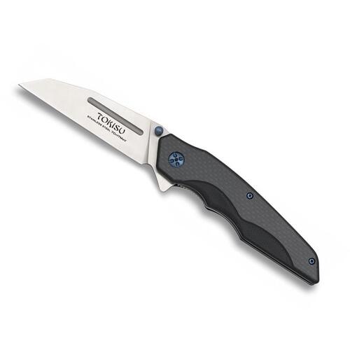 Albainox Tokisu Folding Knife 9.5cm Blade G10 & Carbon Fiber Handle with Clip