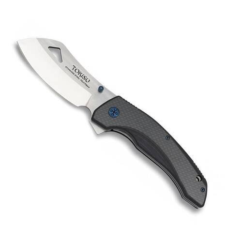 Albainox Tokisu Folding Knife 10cm Blade Hole G10 & Carbon Fiber Handle with Clip