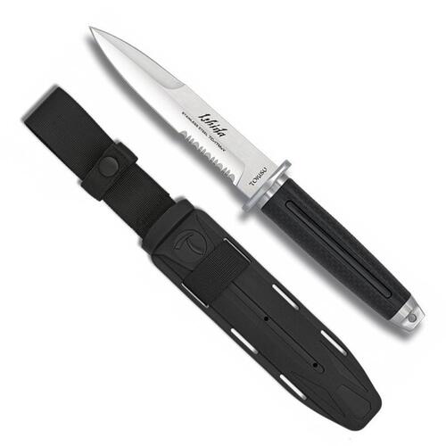 Albainox Tokisu ISHIDA Knife 15cm Fixed Blade Rubber Handle + Rigid Pouch