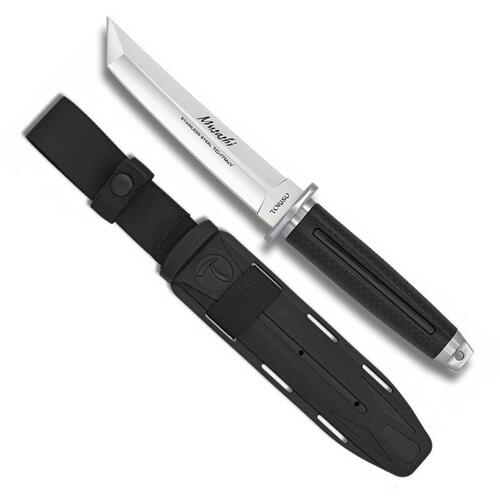 Albainox Tokisu Knife MUSASHI 15cm Fixed Blade Rubber Handle + Rigid Pouch