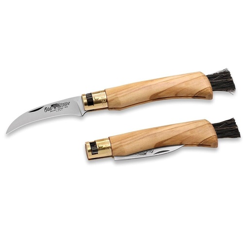 Antonini 9387/19Lu Old Bear Mushroom Knife Olive Wood - Stainless Steel