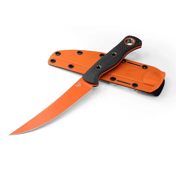 Benchmade 15500OR-2 Meatcrafter Fixed Blade, Carbon Fibre