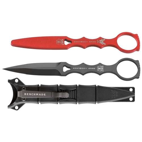 Benchmade 176Bk-Combo Socp Fixed Blade, Black Sheath, Trainer 