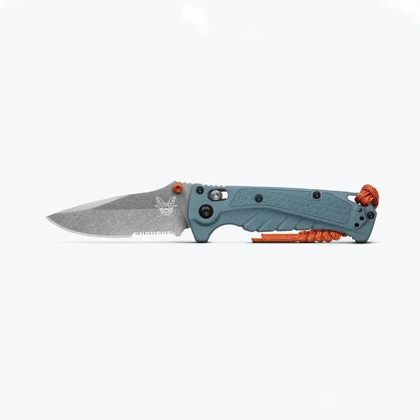 Benchmade 18065S Mini Adira | Depth Blue | Folding Knife, Serr
