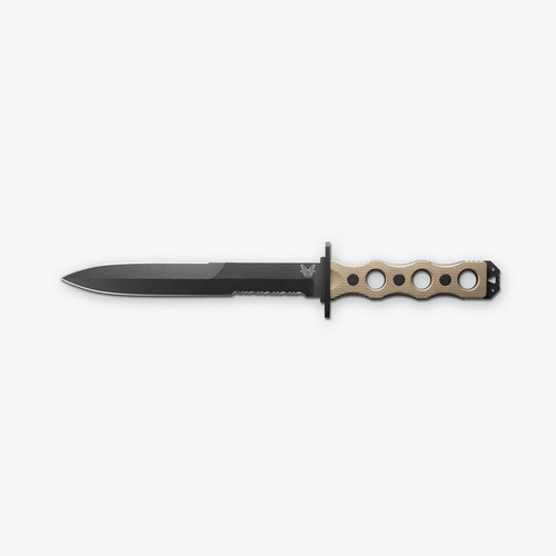 Benchmade 185Sbk-1 Thompson Socp Fixed Blade, Tan, Serr