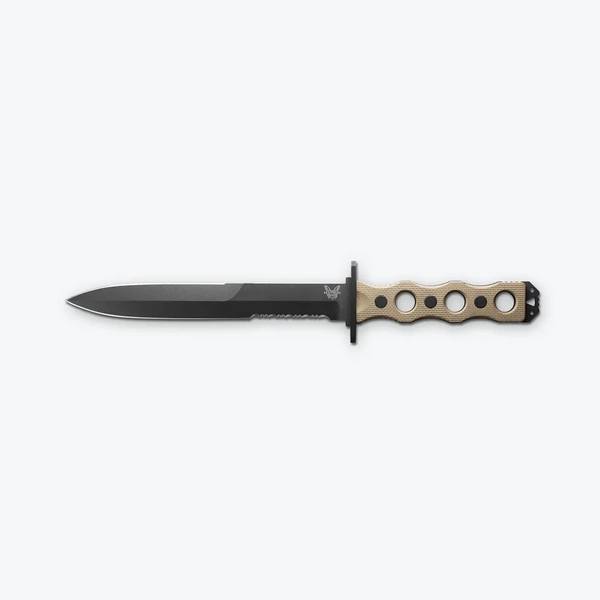 Benchmade 185Sbk-1 Thompson Socp Fixed Blade, Tan, Serr