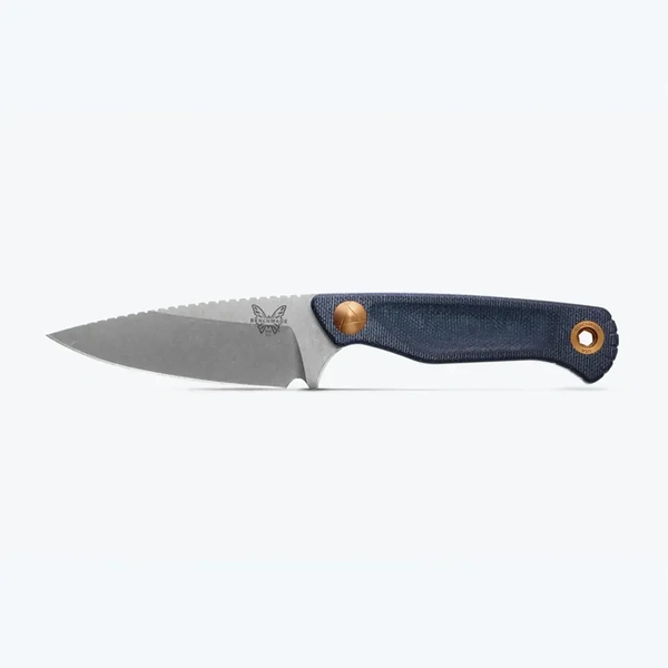 Benchmade 203-04 Dacian | Blue Denim Micarta | Spear Point Fixed Blade Knife