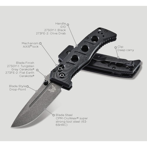 Benchmade 273Gy-1  Mini Adamas Axis Folding Knife B273GY-1