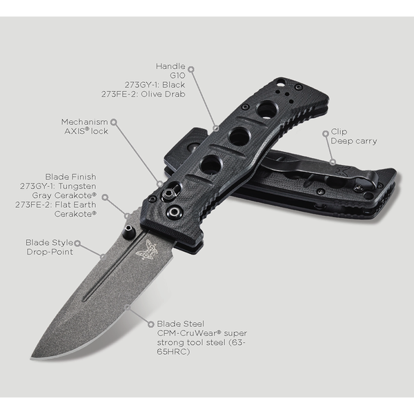 Benchmade 273Gy-1  Mini Adamas Axis Folding Knife