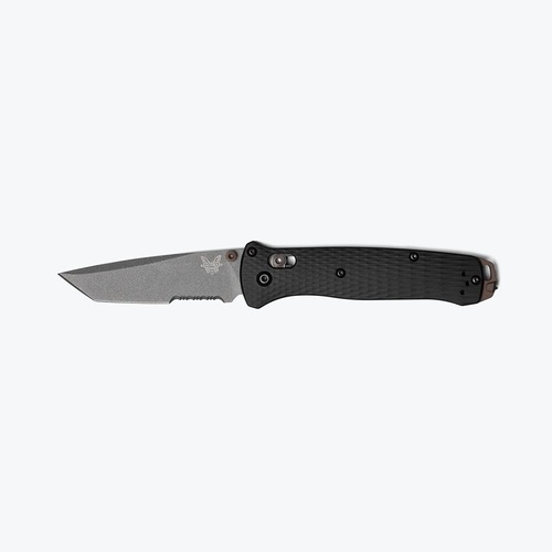 BENCHMADE 537SGY-03 Bailout Axis Folding Knife, Black Aluminium, Serr