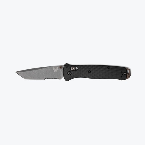 BENCHMADE 537SGY-03 Bailout Axis Folding Knife, Black Aluminium, Serr NEW B537SGY-03