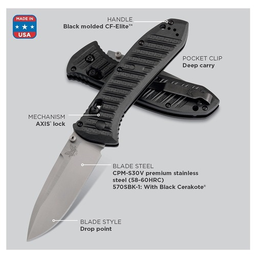 BENCHMADE 570-1 PRESIDIO II ULTRA  Axis Folding Knife  