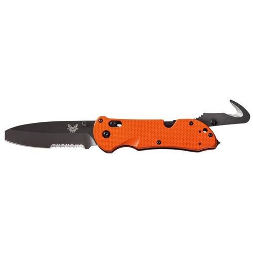 Benchmade 916Sbk-Org Triage Axis Folding W/Hook, Orange 