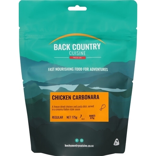 Back Country Cuisine Freeze Dried Meal - Chicken Carbonara - Regular