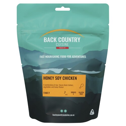 Back Country Cuisine Freeze Dried Meal - Honey Soy Chicken (Gluten Free) - Family