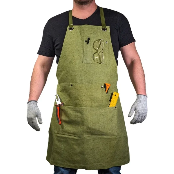Green Canvas Apron