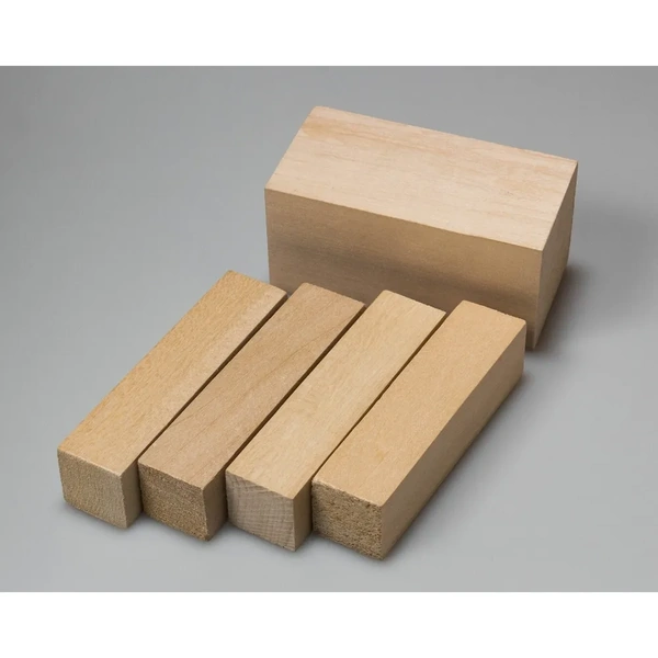Wood Carving Blocks set 5pcs. Linden/Basswood