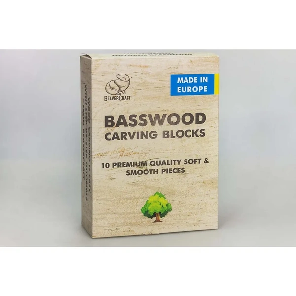 Wood Carving Blocks set 10pcs. Linden/Basswood
