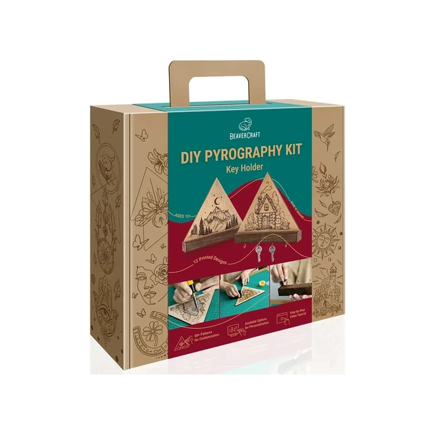 Wooden Key Holder DIY Pyrography Kit