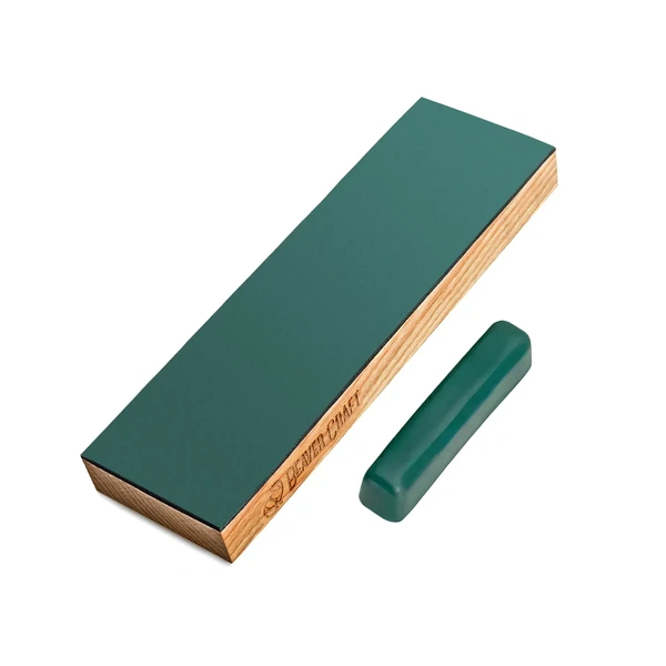 One-Side Leather Paddle Strop with Polishing Compound On and Extra P01
