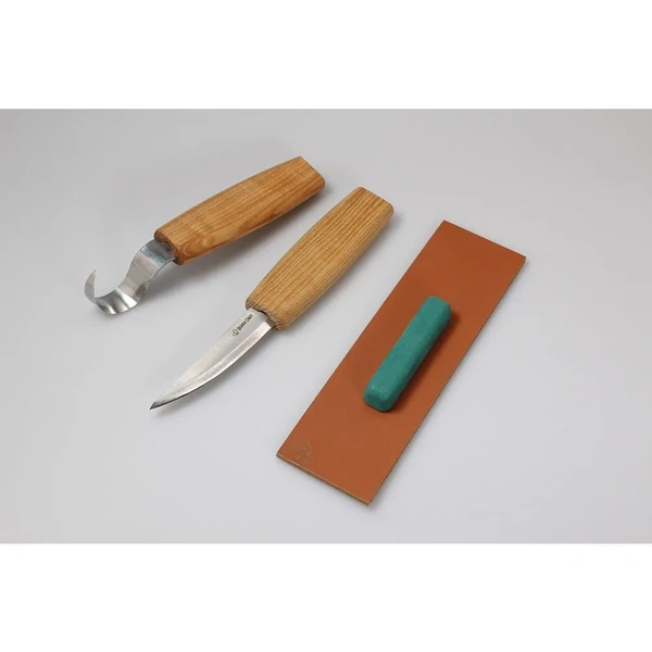 Spoon Carving Tool Set for Beginners (2 knives + accessories)