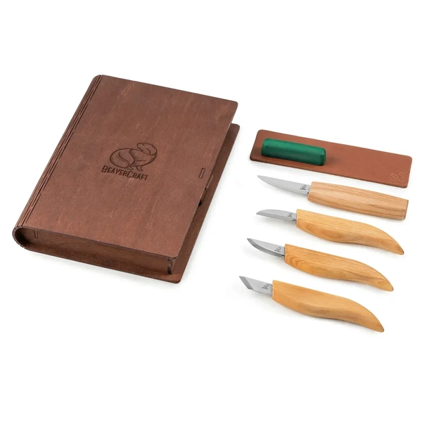 Basic Set of 4 Knives in gift book-box