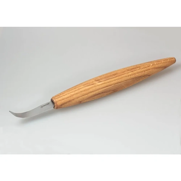 Spoon Carving Knife Open Curve with leather sheath