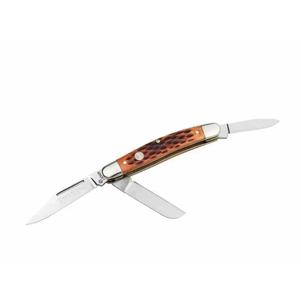 BOKER Traditional Treebrand Series Medium Stockman Jigged Brown Bone 