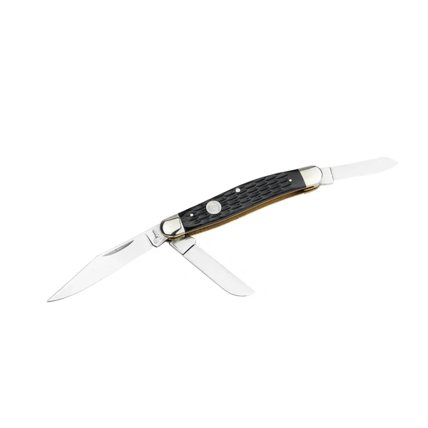 BOKER Treebrand Series Large Stockman Jigged Black Bone