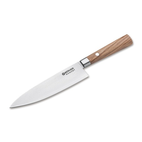Boker Damascus Olivewood 15 Cm Chefs Knife BO130439DAM