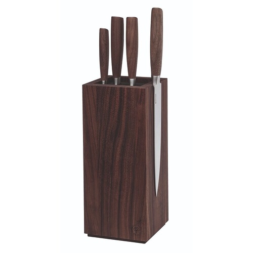 Boker Core Set Square 5 Piece Walnut Knife Block Set