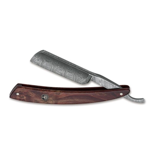 Boker Straight Razor - Damascus Curly Birch - 6/8