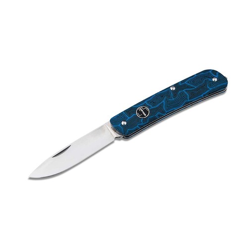 Boker Plus  Tech Tool Folding Knife, Blue Damascus Patterned G10 BP01BO557