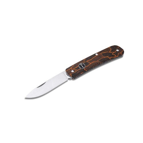 Boker Plus  Tech Tool Folding Knife, Orange Damascus Patterned G10 BP01BO558