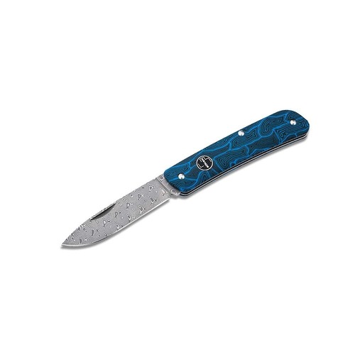 Boker Plus  Tech Tool Folding Knife, Blue, Damascus  BP01BO559DAM