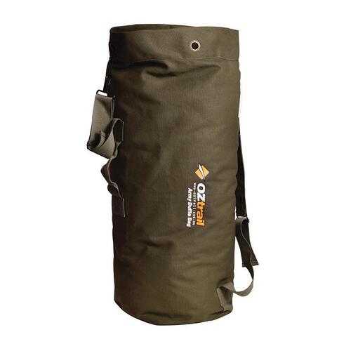 Oztrail Canvas Duffle Bag Army Military Style Outdoor Camping BPC-DUFA-D *Clearance*