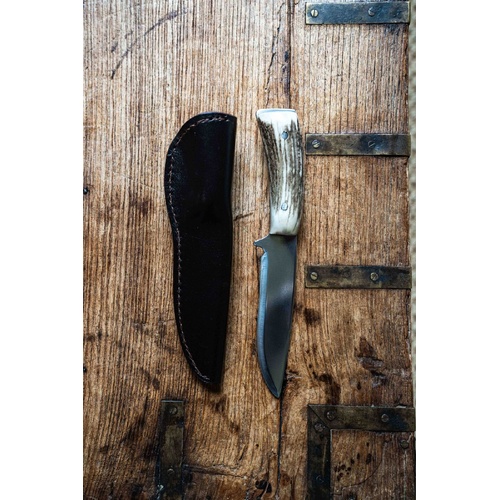 Custom Made Hunting Knife - Antler Handle