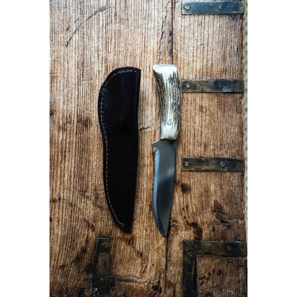 Custom Made Hunting Knife - Antler Handle