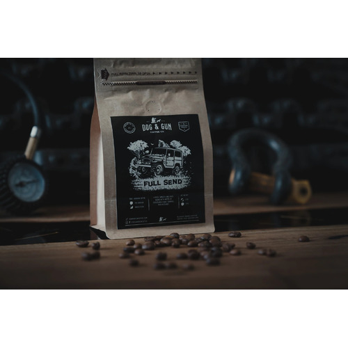 Dog & Gun FULL SEND Whole Bean Coffee 225g C08B225