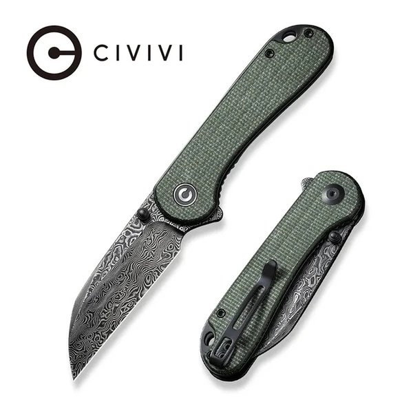 CIVIVI C18062Af-Ds1 Elementum Folding Knife, Damascus
