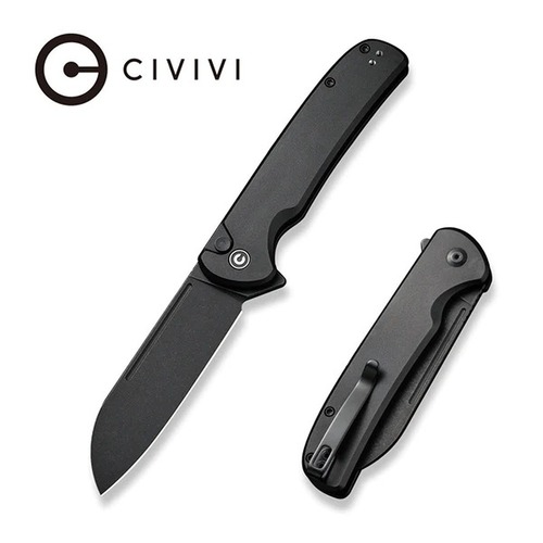 CIVIVI C20022B-1 Chevalier II Folding Knife, Black Aluminium C20022B-1